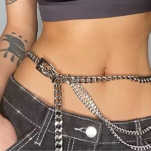 Multi Layer Chain Belts for Women Waistbands Long Tassel Waist Chain